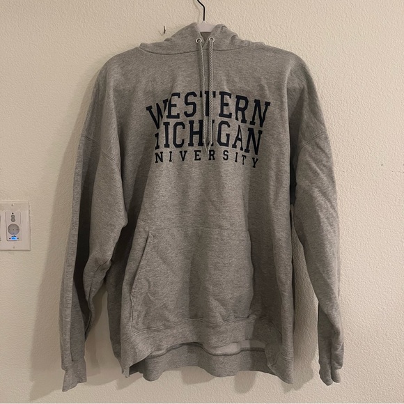 Hanes Gray WMU western Michigan university Hoodie - Picture 1 of 3